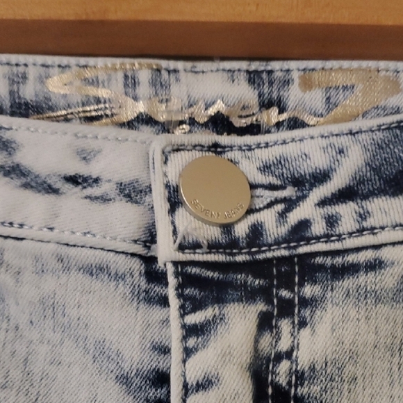 Seven7 jeans womens size 12 light blue bombshell high rise skinny - Picture 7 of 11